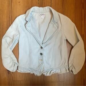 Disney‎ light wash collar jean jacket SIZE M
